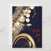 Saxophon Erwägung Einladung (Vorderseite)