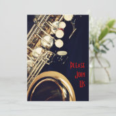Saxophon Erwägung Einladung (Stehend Vorderseite)