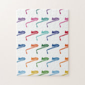 Saxophon farbenfrohe Fun Array Music Puzzle (Vertikal)