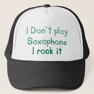 Saxophon-Felsen es Hut Truckerkappe