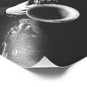 Saxophon Fotodruck (Ecke)