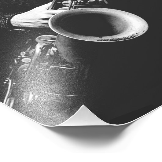 Saxophon Fotodruck (Ecke)