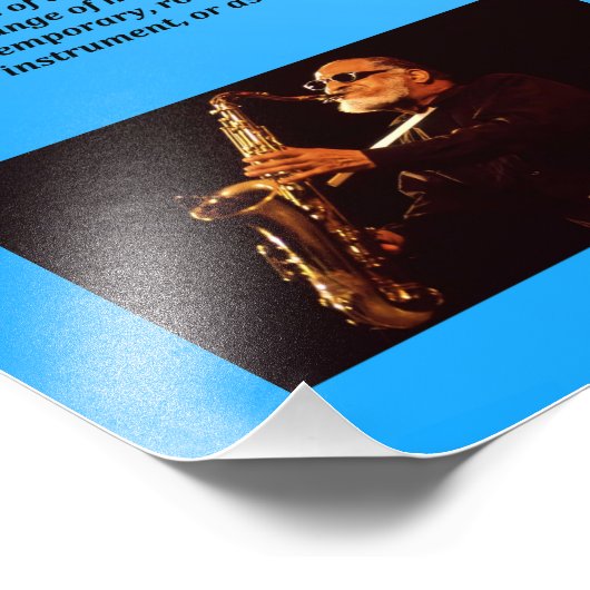 Saxophon Fotodruck (Ecke)