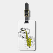 Saxophon Gepäckanhänger (Vorderseite vertikal)