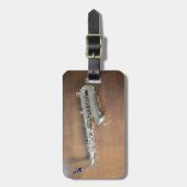 Saxophon Gepäckanhänger (Vorderseite vertikal)