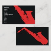 Saxophon - Geschäft Visitenkarte (Vorne/Hinten)