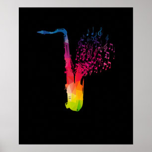 Saxophon - Geschenk des Jazzmusikers Saxophonist Poster