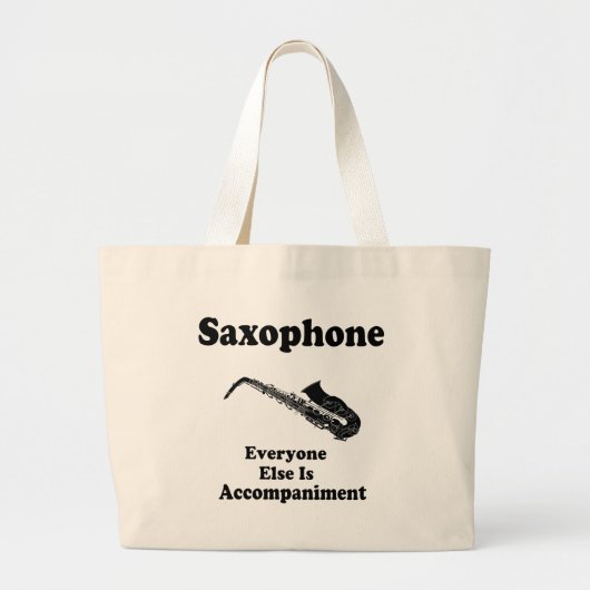 Saxophon-Geschenk Jumbo Stoffbeutel (Vorne)