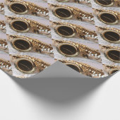 Saxophon Geschenkpapier (Ecke)