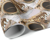 Saxophon Geschenkpapier (Rolleneckpunkt)