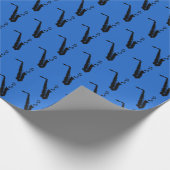 Saxophon Geschenkpapier (Ecke)