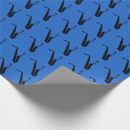 Saxophon Geschenkpapier (Ecke)