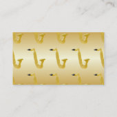 Saxophon Gold farbig Saxophonist Visitenkarte (Rückseite)