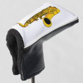 Saxophon Golf Headcover (3/4 Vorderseite)