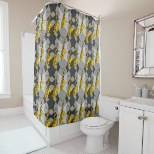 Saxophon Gray Pattern Duschvorhang