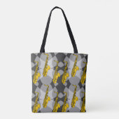 Saxophon Gray Pattern Tasche (Rückseite)