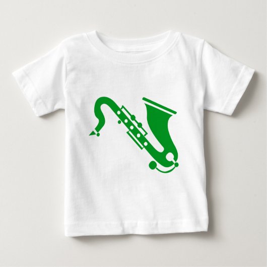 Saxophon - grün baby t-shirt (Vorderseite)