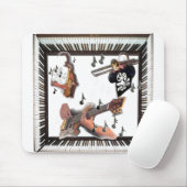 Saxophon Guitar Trombone Piano Design Mousepad (Mit Mouse)