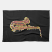 Saxophon Handtuch (Horizontal)
