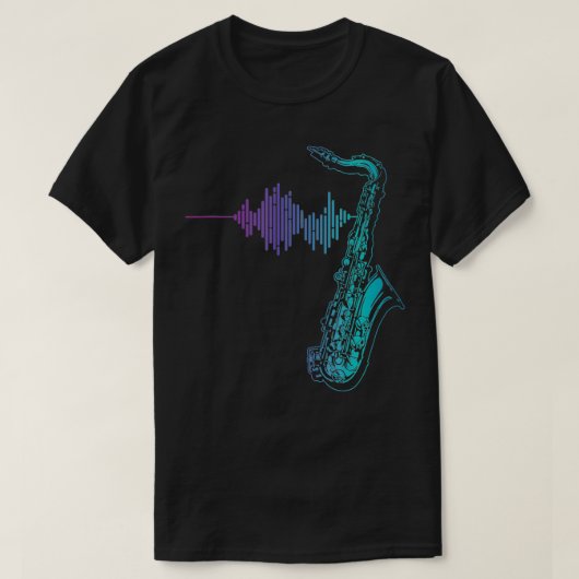 Saxophon Heartbeat T-Shirt (Design vorne)