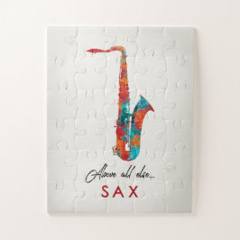 Saxophon - Helle, farbenfrohe Musik Puzzle