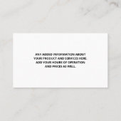 Saxophon | Hintergrundkarte für Tonschiefer Visitenkarte (Rückseite)