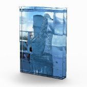 Saxophon Ice Sculpture, Quebec, Kanada Fotoblock (Rechts)