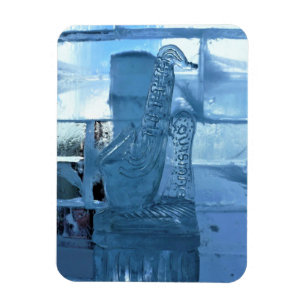 Saxophon Ice Sculpture, Quebec, Kanada Magnet
