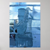 Saxophon Ice Sculpture, Quebec, Kanada Poster (Vorne)