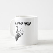 Saxophon-INDIVIDUELLE NAME Kaffeetasse (Vorderseite Links)