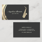 Saxophon Instrument Business Card Visitenkarte (Vorne/Hinten)