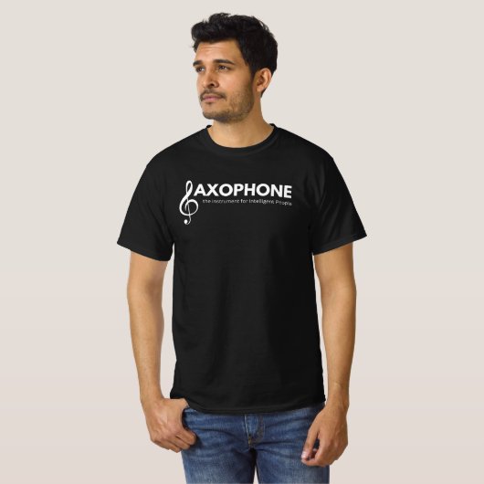 Saxophon: Instrument für intelligente Menschen T-Shirt (Vorne ganz)
