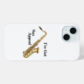 Saxophon iPhone 15 CAse (Rückseite (Horizontal))