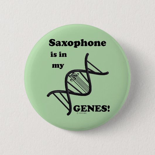 Saxophon ist in meinen Genen Button (Vorderseite)