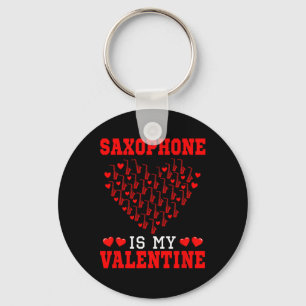Saxophon ist mein Valentinsinstrument Team Cute He Schlüsselanhänger