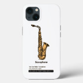 Saxophon Jazz Instrument Case-Mate iPhone Hülle (Rückseite)