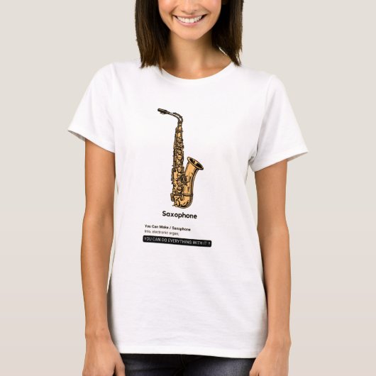 Saxophon Jazz Instrument T-Shirt (Vorderseite)