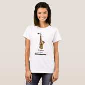 Saxophon Jazz Instrument T-Shirt (Vorne ganz)