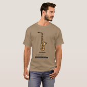 Saxophon Jazz Instrument T-Shirt (Vorne ganz)