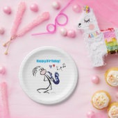 Saxophon Jazz Music Pappteller (Party)