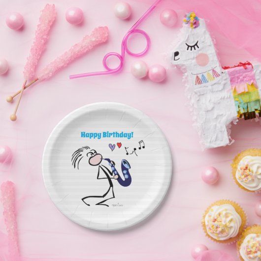 Saxophon Jazz Music Pappteller (Party)