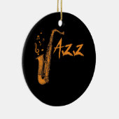 Saxophon Jazz Musikinstrument Keramik Ornament (Rechts)