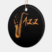 Saxophon Jazz Musikinstrument Keramik Ornament (Links)
