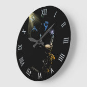 Saxophon Jazz Player Art Design Große Wanduhr (Winkel)
