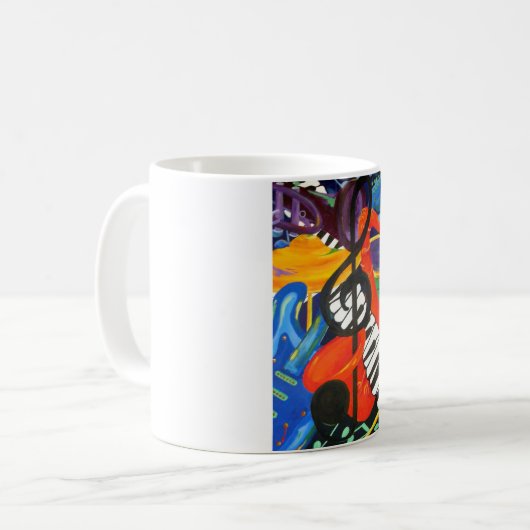 Saxophon Kaffeetasse (Vorderseite Links)