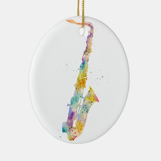 Saxophon Keramik Ornament (Rechts)