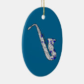 Saxophon Keramik Ornament (Rechts)