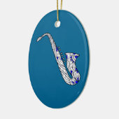 Saxophon Keramik Ornament (Links)
