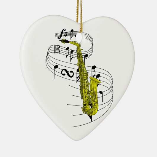 Saxophon Keramikornament (Rechts)