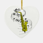 Saxophon Keramikornament (Vorne)